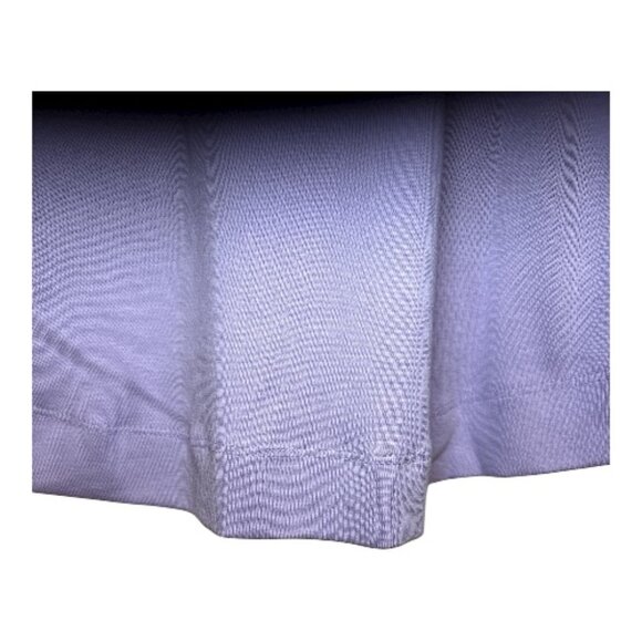 CHICO'S LAVENDER V-NECK 3/4-SLEEVE FLARED HIP 100% COTTON SHIRT SIZE 1 (M) NWOT - Picture 7 of 8